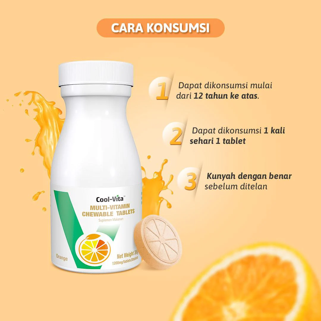 5 Botol Chewable MV Orange - Image 2