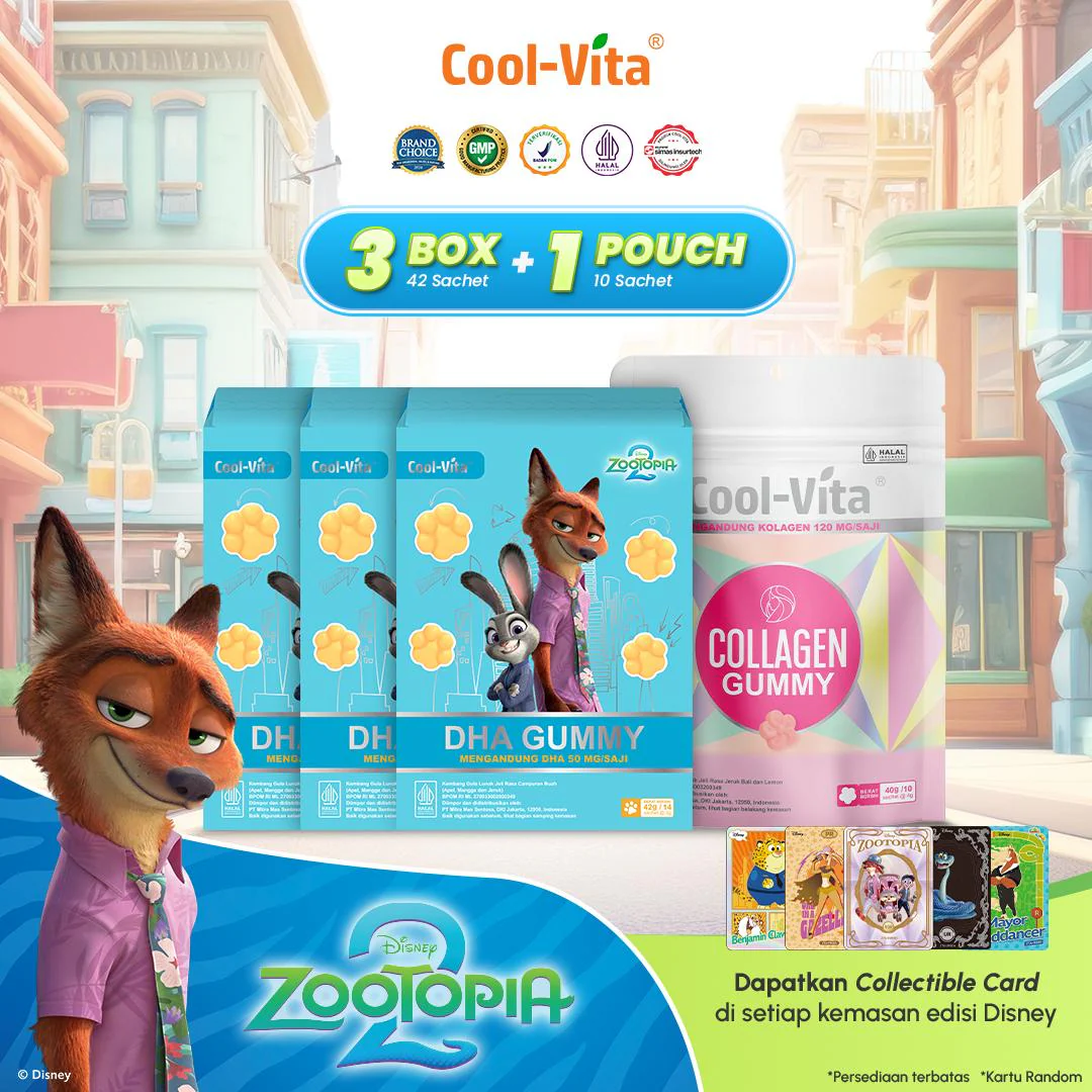 Coolvita DHA Gummy Zootopia2 3 box + Coolvita Collagen Gummy 1 Pouch - Image 8