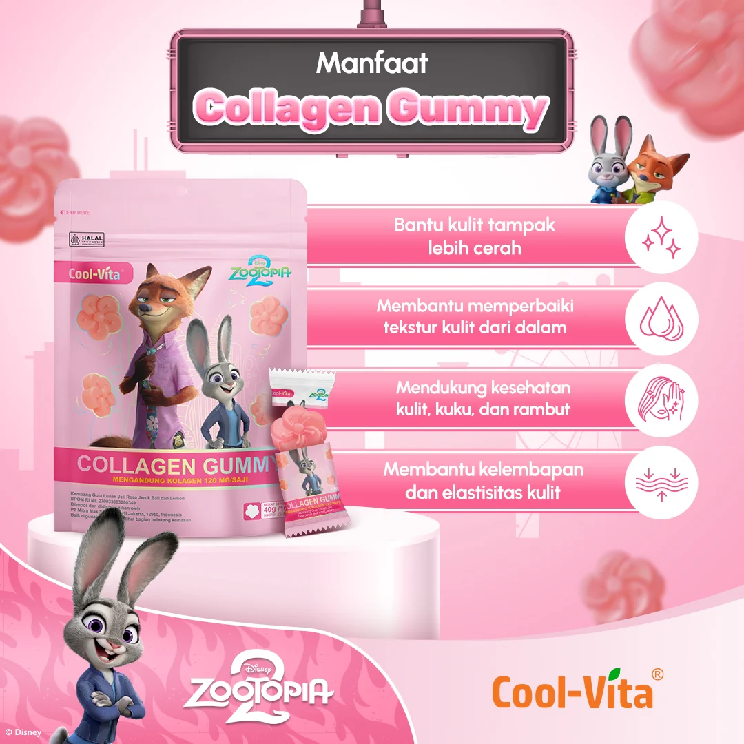 Coolvita Collagen Gummy 3 Pouch Disney Zootopia2 - Image 3