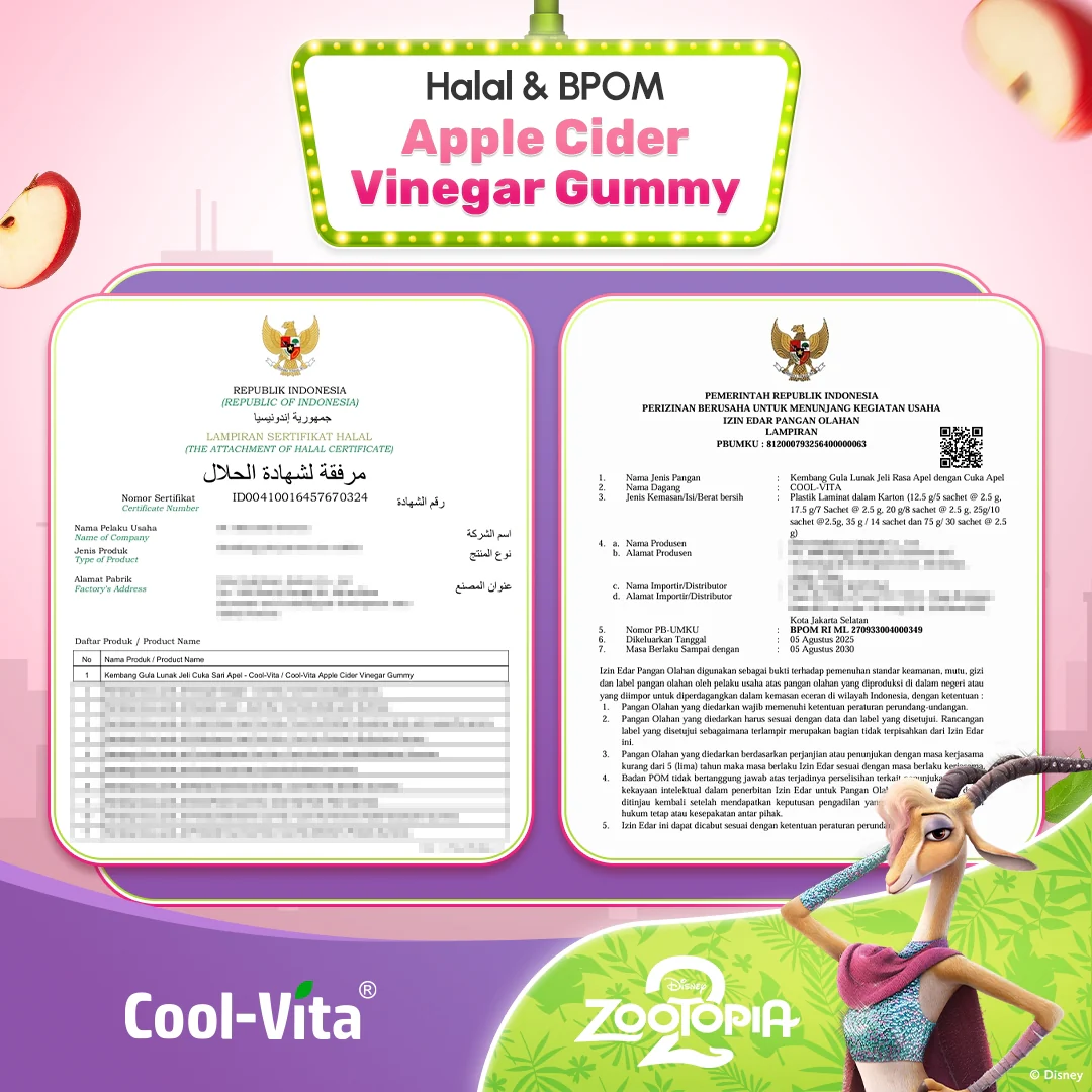 Coolvita Apple Cider Vinegar Gummy Sleeve Zootopia2 Box - Image 10