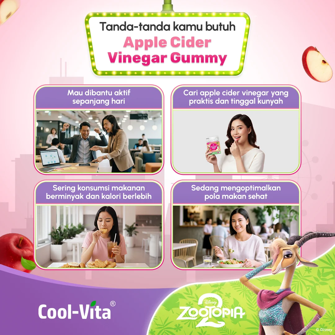 Coolvita Apple Cider Vinegar Gummy Sleeve Zootopia2 Box - Image 5