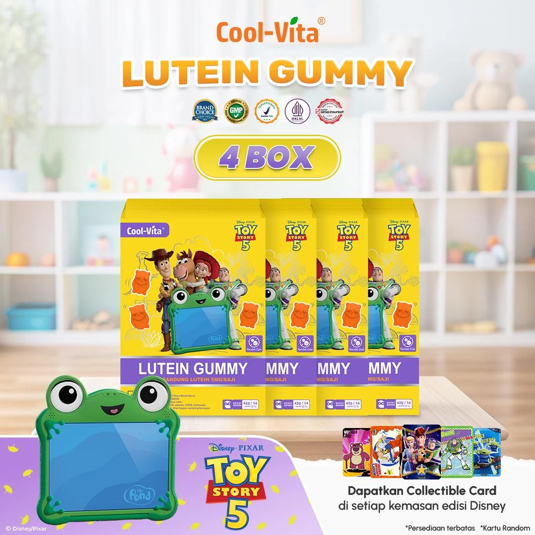 CoolVita Disney ToyStory5 Lutein Gummy Box 14 Sachet Rasa Mix Berry Variants 1,2,4 - Image 3