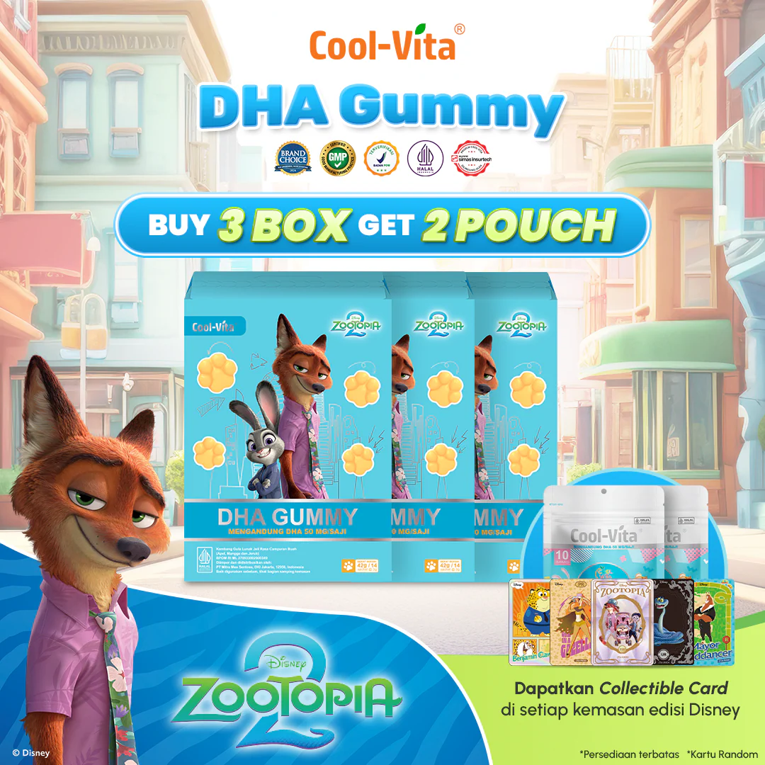 CoolVita Disney Zootopia2  3 Box DHA Gummy + 2 Pouch DHA Gummy (Total 62 Gummy) - Image 8