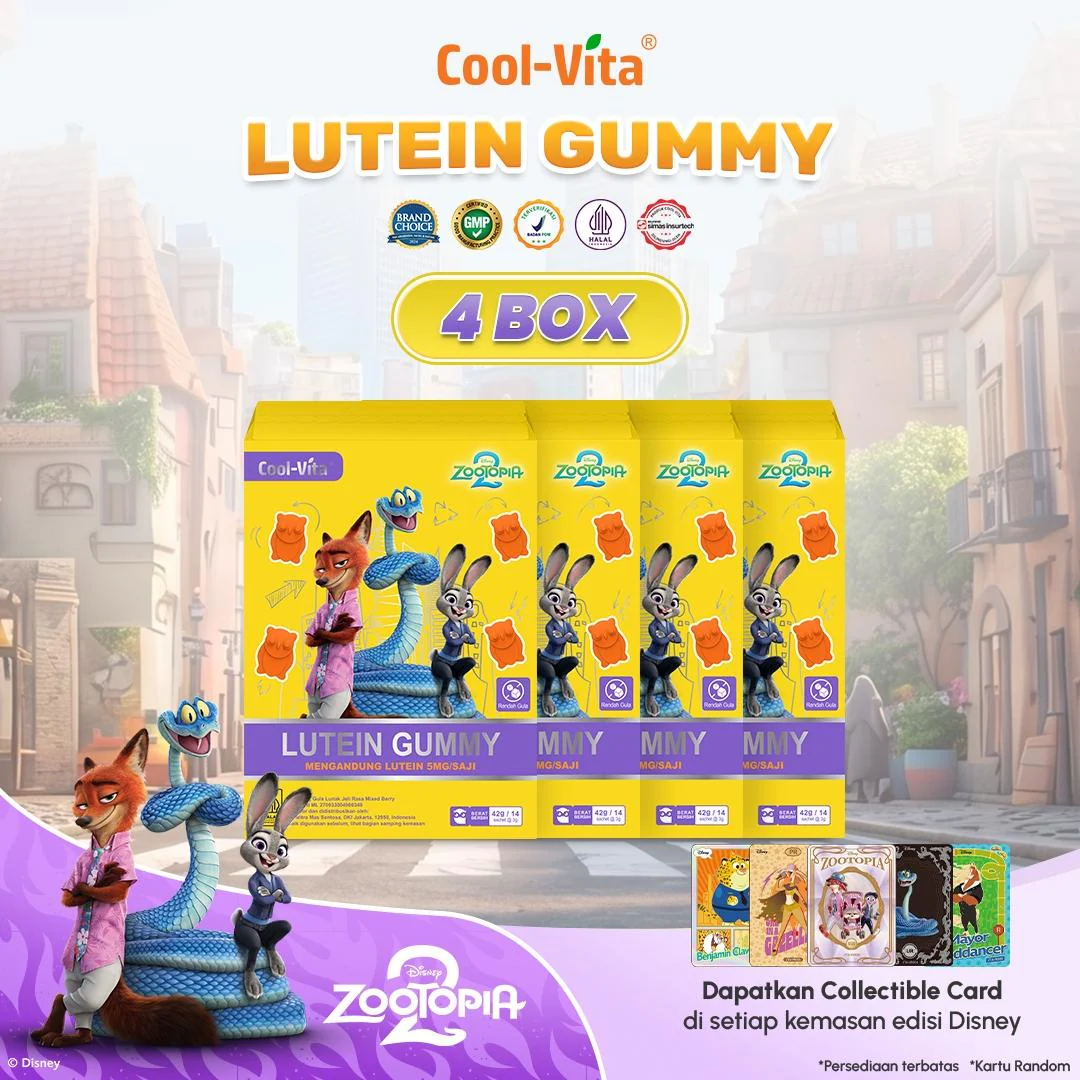 CoolVita Disney Zootopia2 Lutein Gummy Box Isi 14 Sachet Rasa Mix Berry Variant 1,2,4 - Image 3
