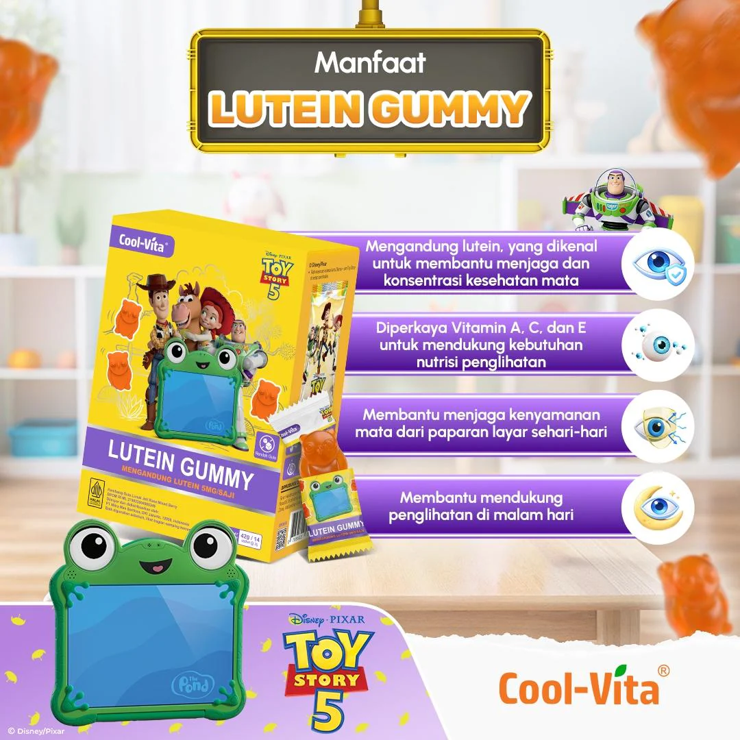 CoolVita Disney Zootopia2 Lutein Gummy Box Isi 14 Sachet Rasa Mix Berry Variant 1,2,4 - Image 5