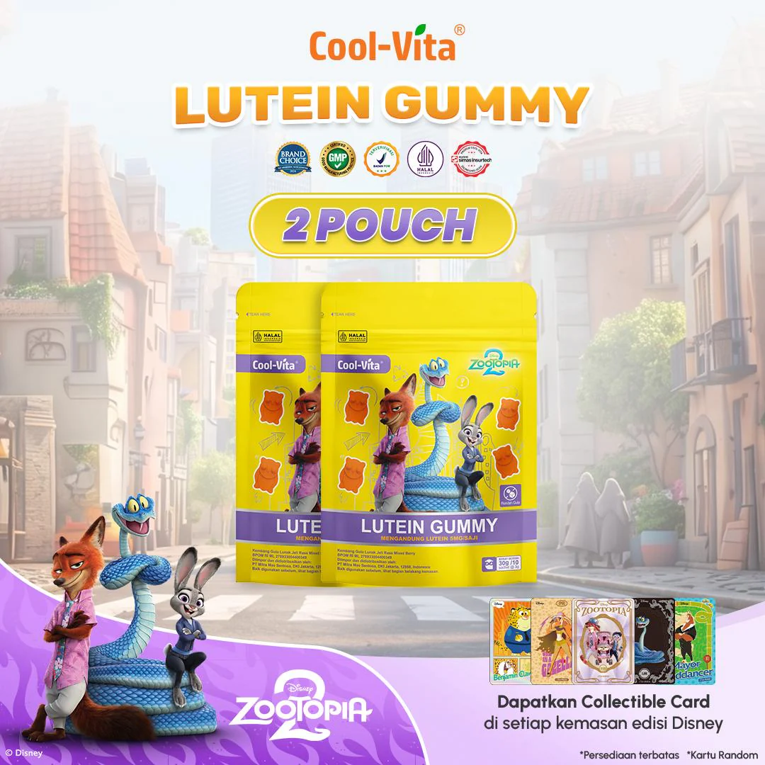 CoolVita Disney Zootopia2 Lutein Gummy Pouch Isi 10 Sachet Rasa Mix Berry Variant 1,2,4 - Image 2